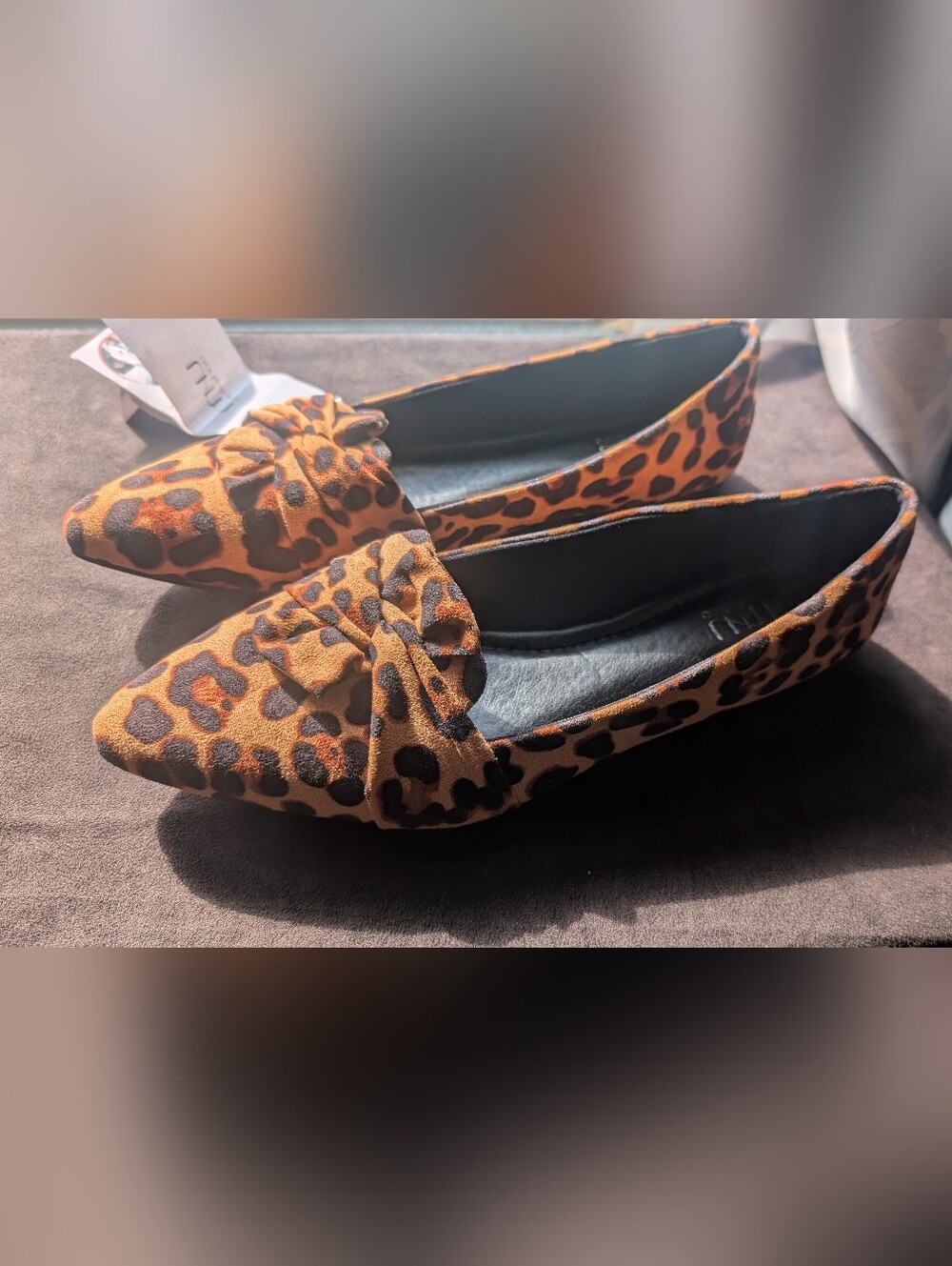 NWT MUSSHOE Pointed Toe Ballet Flats in Classic Leopard Size 11